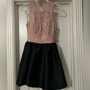Pink and Black Dress